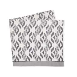 Bedeck of Belfast Emani Bath Towel, Chalk/Charcoal - thumbnail 2