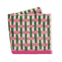 Harlequin Sophie Robinson Basket Weave Hand Towel, Rose & Peridot - thumbnail 1