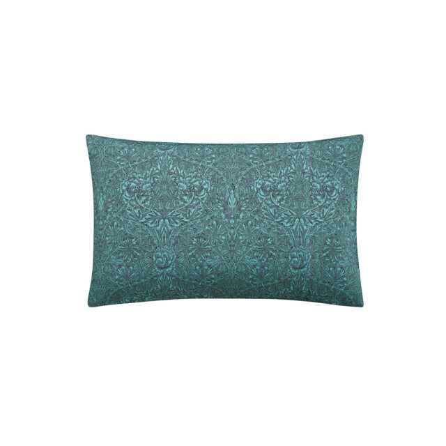 William Morris Honeysuckle & Tulip Pair of Standard Pillowcases, Mulberry & Teal - image 1