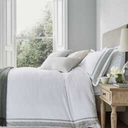 Murmur Cynthia Quilted Throw, Cloud Grey - thumbnail 2