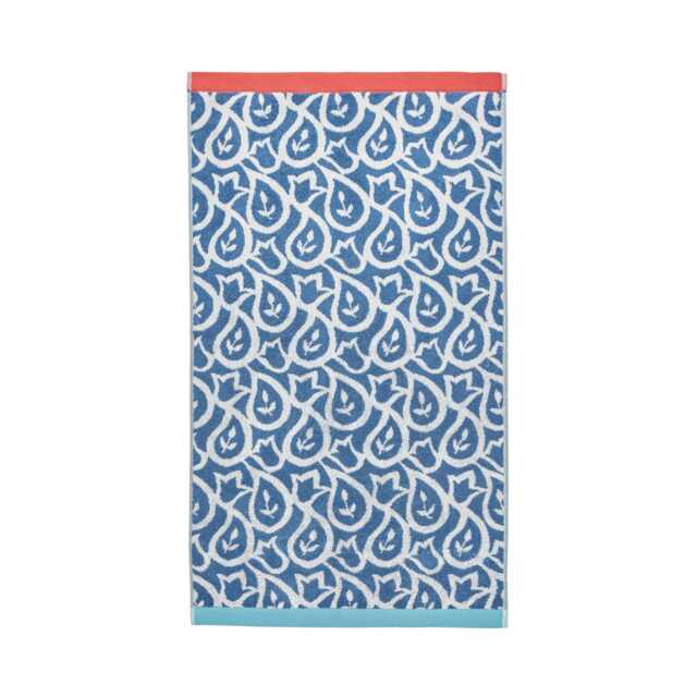 Land & Shore Corie Bath Sheet, Blue/Red - image 1