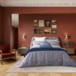 Bedeck of Belfast Emmeline Single Duvet Cover SET, Denim Blue - thumbnail 2