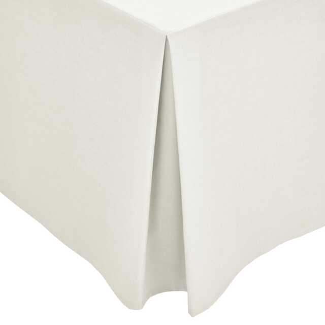 1951 Plain Dye Percale Kingsize Valance, Cream