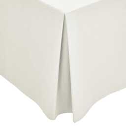 1951 Plain Dye Percale Kingsize Valance, Cream
