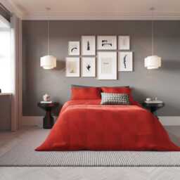 Helena Springfield Simply Scandi Axel Single Duvet Cover Set, Scarlet - thumbnail 2