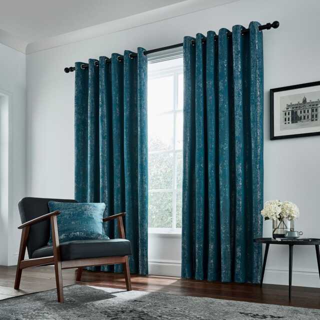 "Helena Springfield Roma Lined Curtains 66"" x 54"", Emerald" - image 1