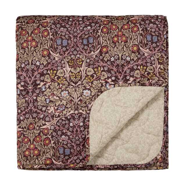 Morris & Co Blackthorn Quilted Throw, Damson - image 1