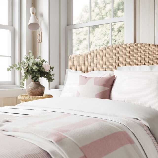 Helena Springfield Ticking Stripe Single Duvet Cover Set, Pink