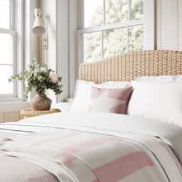 Helena Springfield Ticking Stripe Single Duvet Cover Set, Pink - thumbnail 1