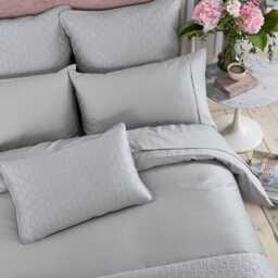 Ted Baker 250 Thread Count Plain Dye Single Duvet Cover, Silver
