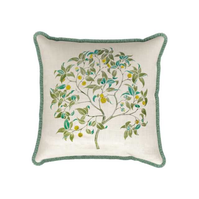 V&A The Ornamental Tree Cushion 45cm x 45cm, Green - image 1