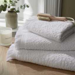 Murmur Lotta Sculpted Bath Sheet, White - thumbnail 2