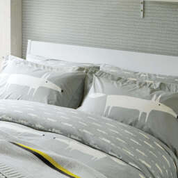 Scion Mr Fox Double Duvet Cover SET, Silver