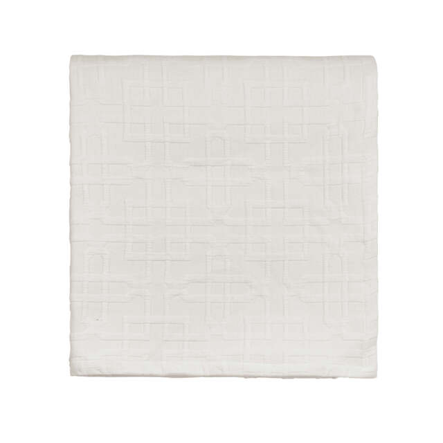 Sanderson Hampton Trellis Throw, White - image 1