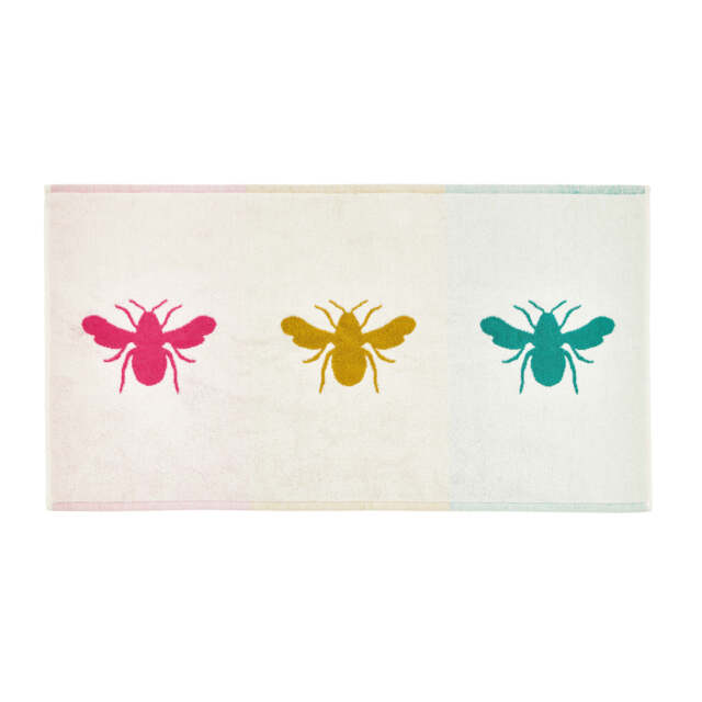 Joules Rainbow Bee Bath Mat, Multi