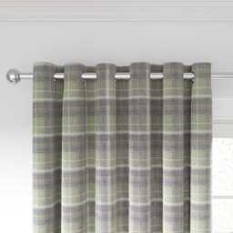 "Helena Springfield Harriet Lined Curtains 66"" x 90"", Grape/Linen" - thumbnail 2