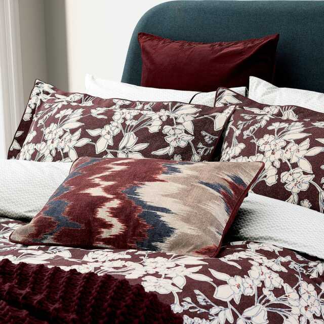 Bedeck of Belfast Aris Single Duvet Cover, Mulberry - image 1