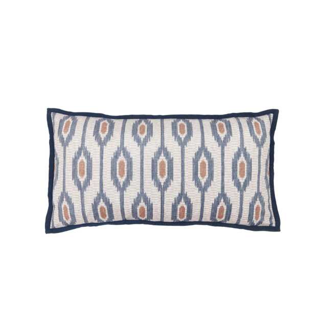 Bedeck of Belfast Nahla Cushion 70cm x 40cm, Cobalt Blue & Navy - image 1