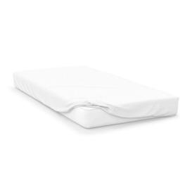 Royale Cotton Sateen 1500 Count Extra Deep Fitted Sheet - White - Super King - thumbnail 1