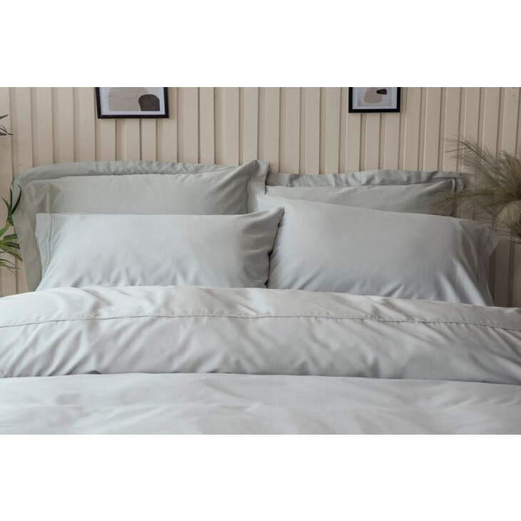 "Bamboo Extra Deep 38cm Fitted Sheet - Platinum - 6'6""" - image 1
