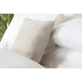 Faux Suede Cushion - White - 40cm x 40cm - thumbnail 2