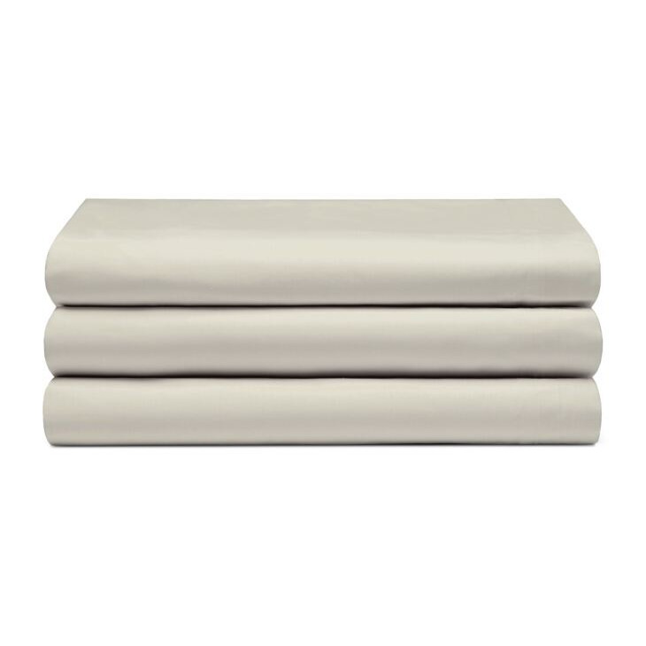 100% Cotton 200 Count Flat Sheet (Percale) - Lemon - Single - image 1