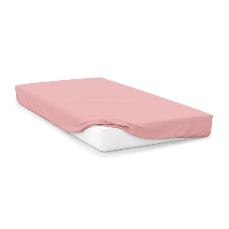 100% Cotton 200 Count Extra Deep 38cm Fitted Sheet (Percale) - Pink - Single - image 1