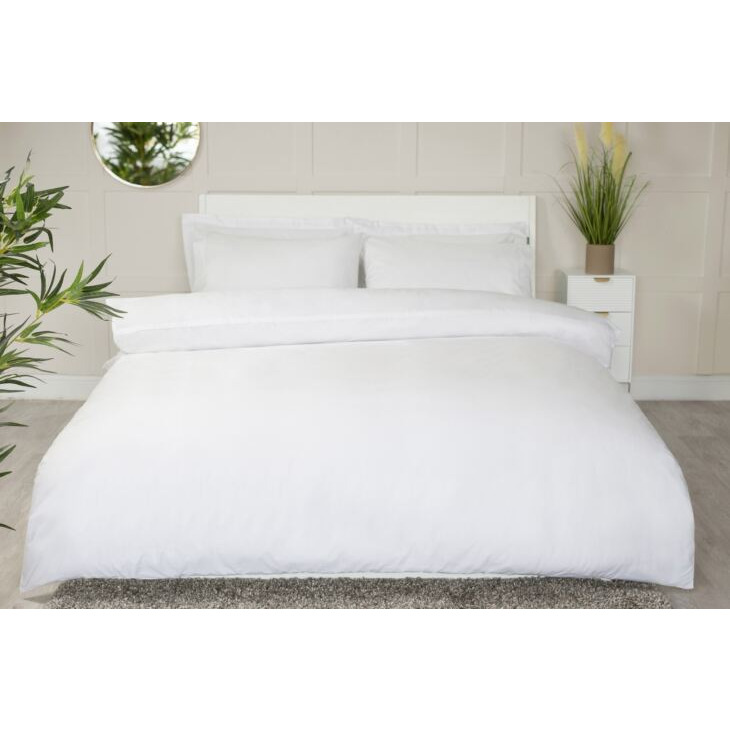 Supercale 400 Count 100% Egyptian Cotton Duvet Cover - White - Super King - image 1