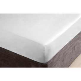 Egyptian Cotton Sateen 1000 Count Extra Deep 38cm Fitted Sheet - Ivory - King Size - thumbnail 2