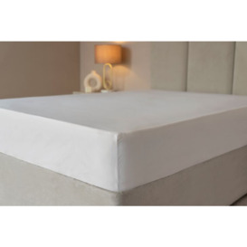 Egyptian Cotton 200 Count Ultra Deep 46cm Fitted Sheet - Ivory - Single - thumbnail 2