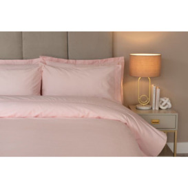 Egyptian Cotton 200 Count Oxford Pillowcase - Powder Pink - Oxford 51cm x 76cm - thumbnail 1