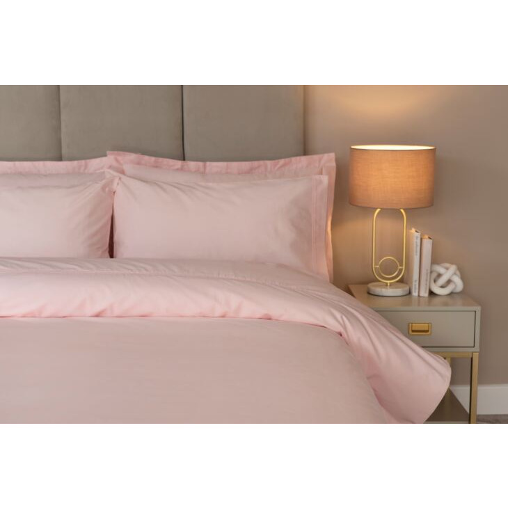 Egyptian Cotton 200 Count Housewife Pillowcase Pair - Powder Pink - Standard Housewife 51cm x 76cm - image 1
