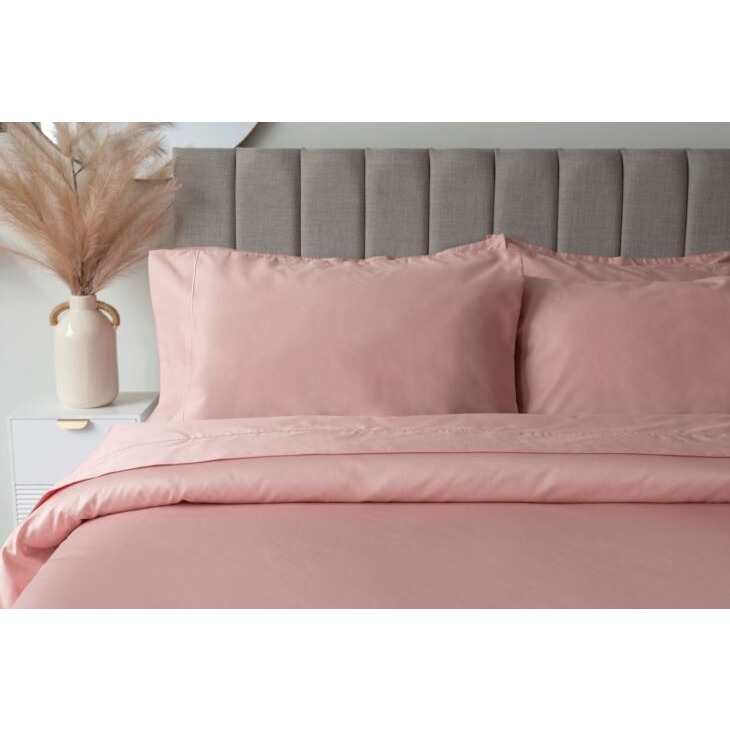 Egyptian Cotton 400 Count Extra Deep 38cm Fitted Sheet - Blush - Single - image 1