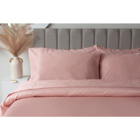Egyptian Cotton 400 Count Extra Deep 38cm Fitted Sheet - Blush - Single - thumbnail 1