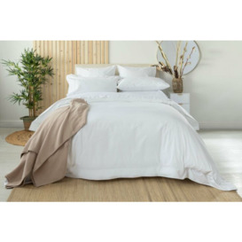 Egyptian Cotton 400 Count Oxford Duvet Cover - Mulberry - King Size - thumbnail 3