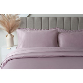 Egyptian Cotton 400 Count Oxford Duvet Cover - Mulberry - Single - thumbnail 1