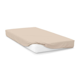 Easycare 200 Count Extra Deep 38cm Fitted Sheet (Percale) - Cream - Super King