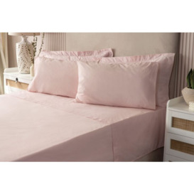 Easycare 200 Count Oxford Pillowcase (Percale) - Powder Pink - Oxford 51cm x 76cm - thumbnail 1