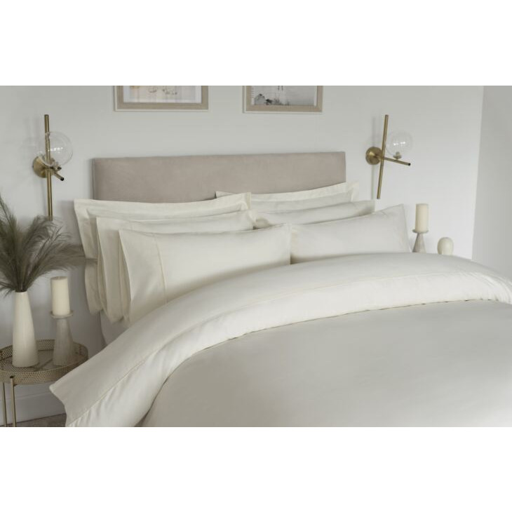 Cotton Sateen 800 Count Duvet Cover - Ivory - Double - image 1