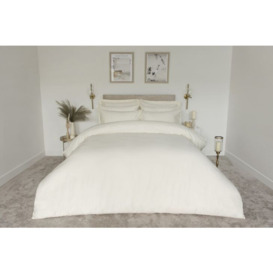 Cotton Sateen 800 Count Duvet Cover - Ivory - King Size - thumbnail 3
