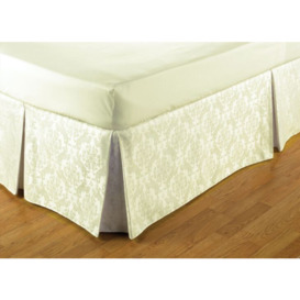 Easy Fit Damask Valance - Cream - Double - thumbnail 1