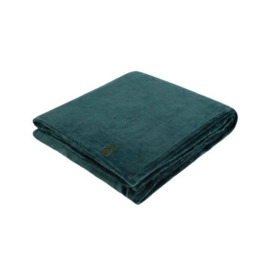 Heat Holders Fleece Blanket - Emerald - 180cm x 200cm - thumbnail 1