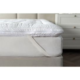 Hotel Suite Dual Layer Mattress Topper - White - Small Double 4FT - thumbnail 3