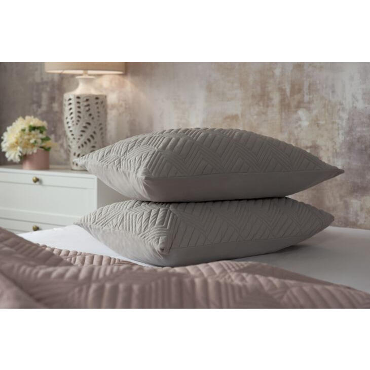 Lisbon Standard Pillow Sham - Soft Grey - 50cm x 75cm - image 1