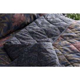Wild Garden Bedspread - Navy - 260cm x 260cm - thumbnail 3