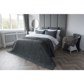 Porto Bedspread - Charcoal - 260cm x 260cm - thumbnail 2