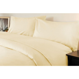 Brushed Cotton Housewife Pillowcase Pair - Lemon - Standard Housewife 51cm x 76cm