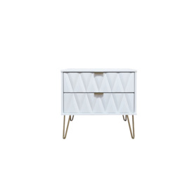 Bexley 2 Drawer Wide Bedside Table - thumbnail 1