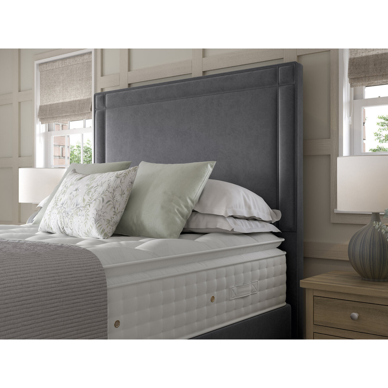 Staples & Co Buckingham Piped Hotel Height Headboard - image 1