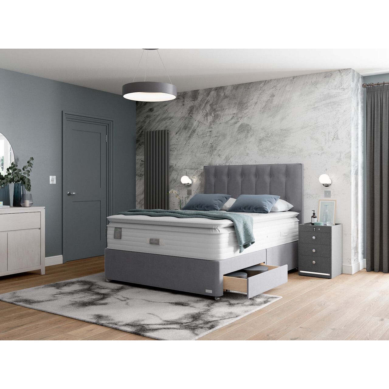 Staples & Co Renew Eco Latex Pocket 2300 Divan Bed Set - image 1